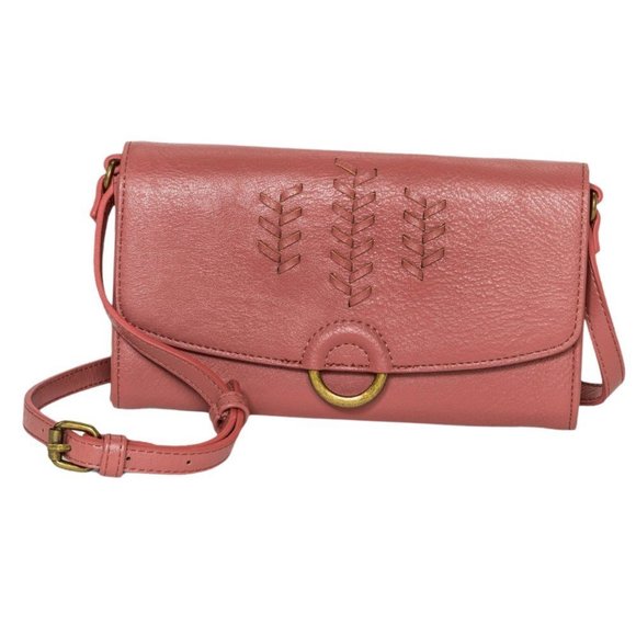 Universal Thread Handbags - UNIVERSAL Thread Ring Embroidery Crossbody Bag Rose Pink New